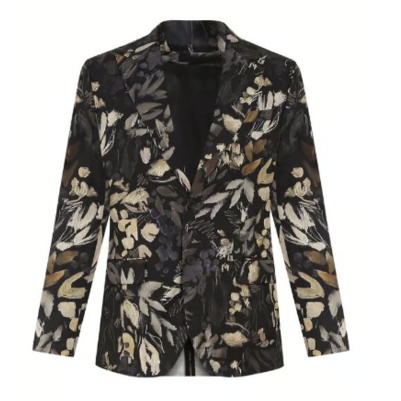 Ted Baker Cotton Jersey Floral Slim Fit Suit Jacket Men’s Size 5 (XL US) NWT - Picture 6 of 15